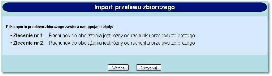 Przelewy zbiorcze wyświetlane są osobno jako bieżące oraz archiwalne (po przepisaniu do archiwum).