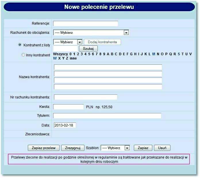 Rozdział 9 Przelewy 9.20.