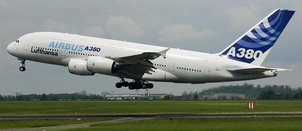 Klejenie konstrukcyjne Rodzaje połączeń Airbus A-380 (masa startowa 560 ton).