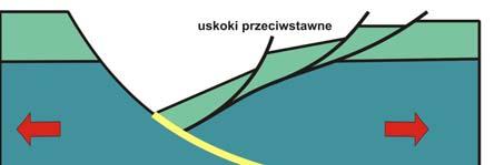 W późniejszych etapach subsydencja może być dodatkowo wywołana fleksuralnym ugięciem brzegu basenu oraz grawitacyjnym