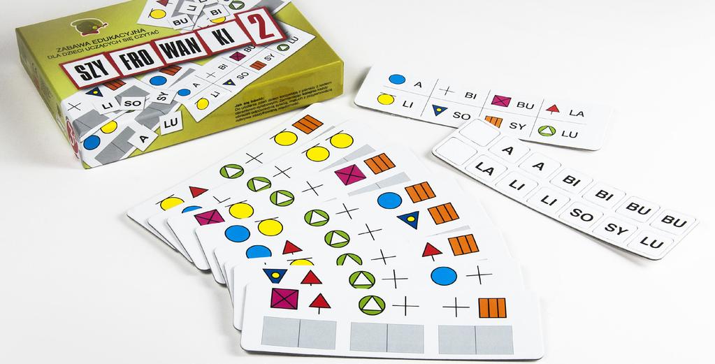 Gra przeznaczona jest dla dzieci uczących się czytać. Jak się bawić? 1. Przygotowujemy planszę z kodem obrazkowo-sylabowym oraz kartoniki z sylabami. 2.