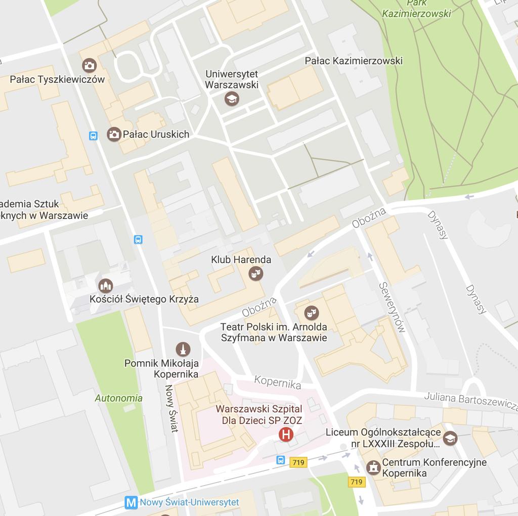 WSKAZÓWKI Lokalizacja obrad Pałac Tyszkiewiczów-Potockich ul.