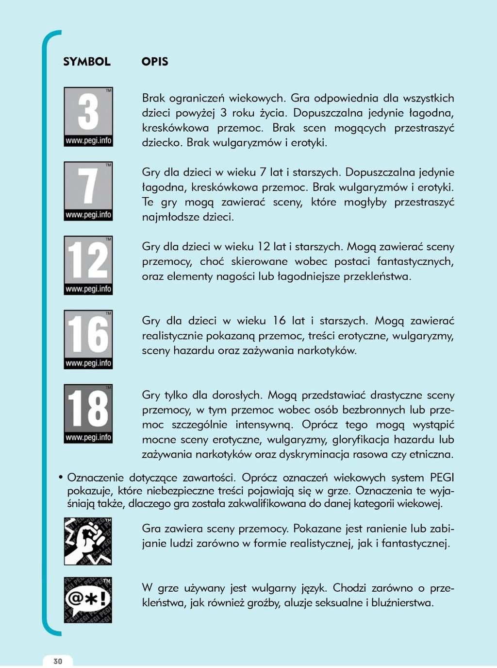 Gra zawiera sceny przemocy. Pokazane jest ranienie lub zabijanie ludzi zarówno w formie realistycznej, jak i fantastycznej.