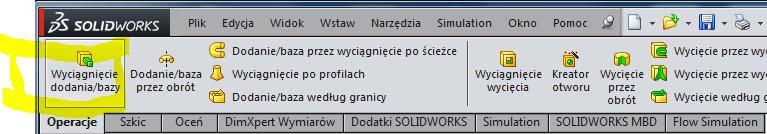 Komenda Wyciagnięcie dodania/bazy