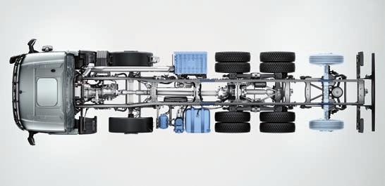 Dzięki usługom Mercedes-Benz Custom Tailored Trucks mają Państwo dostęp do rozszerzonej oferty w zakresie dodatkowych osi w pojeździe mogą zostać zamontowane zarówno kierowane osie pchane i wleczone,