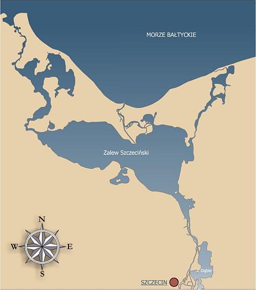 SZCZECIN LAGOON: Surface: 665,5 687,0 km2 Length: 55 km, Width: up to 22 km Depth