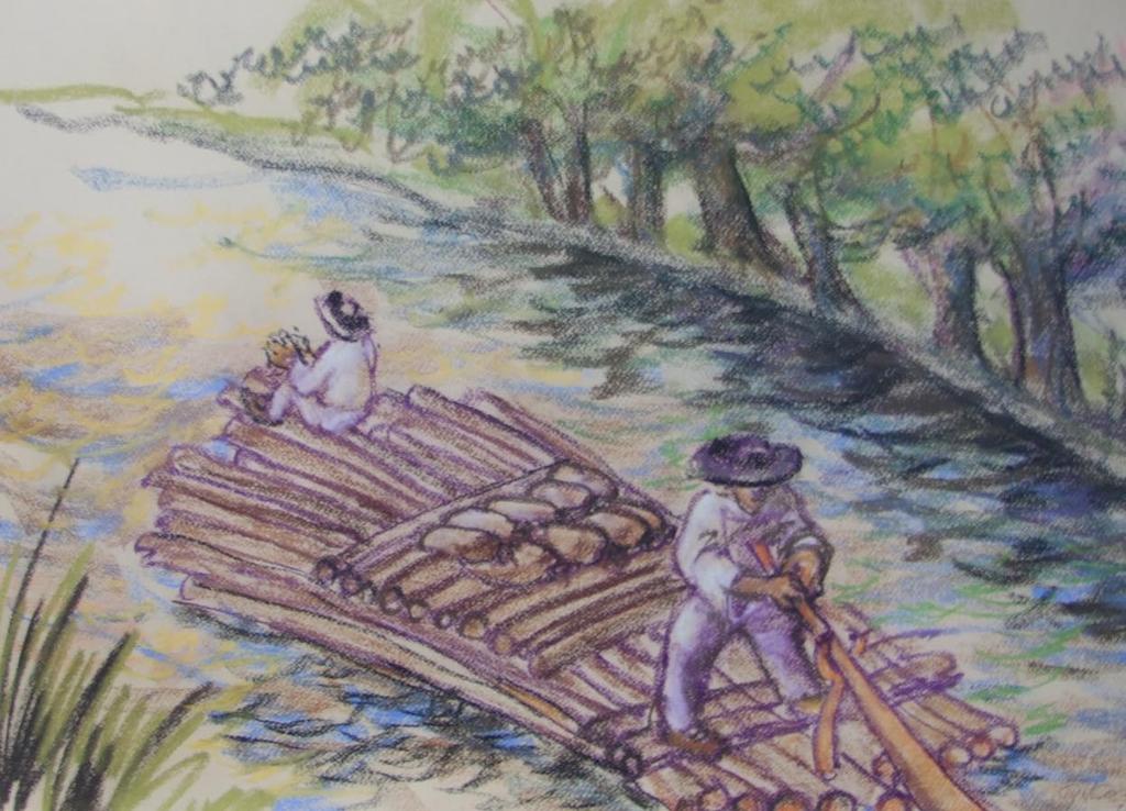 Plte sa skladajú z desiatich až pätnástich brvien pospájaných vpredu i vzadu priemou, ktorá je ku každému kmeňu pripevnená mocným dreveným klinom.