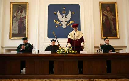 Andrzejowi Białynickiemu-Biruli Laudację wygłasza promotor,