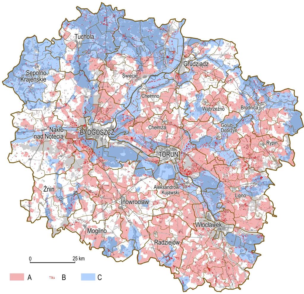 Obszary ładu i nieładu przestrzennego w woj.