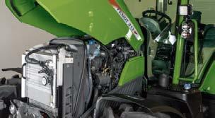 Zakres moy silników napędzająyh iąniki Fendt 300 Vario wynosi od 113 do 143 KM przy najwyższej prędkośi jazdy 40 km/h. Silnik AGCO Power o poj.