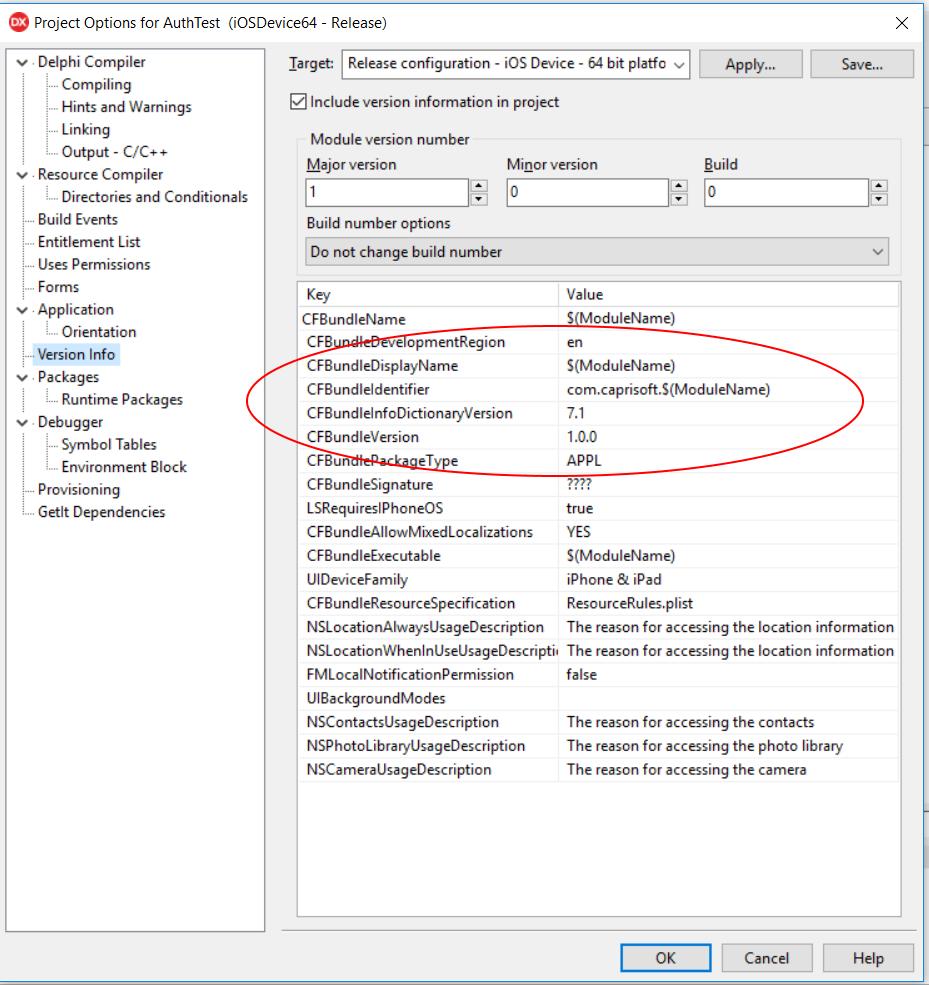 ios: bundle identifier opcje Zdzisław Sroczyński