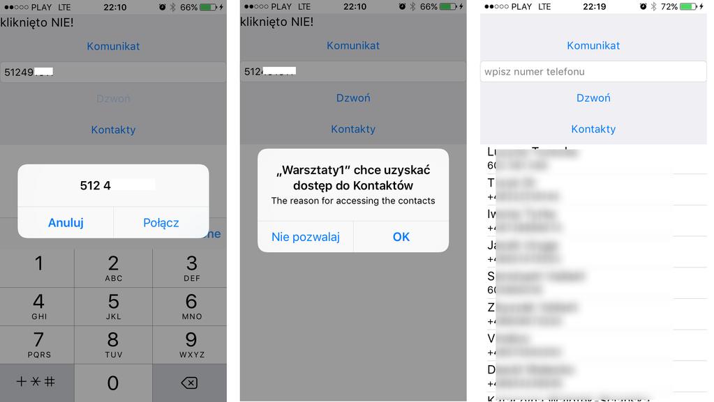 Warsztaty1 kontakty i f ( Source. SourceName = Phone c o n t a c t s ) // Android or ( Source.