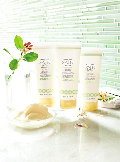 NOWOŚĆ! ZESTAW SATIN BODY - White Tea & Citrus IDEALNE NA Walentynki Odpręż zmysły i poczuj rozkosz z masłem shea.