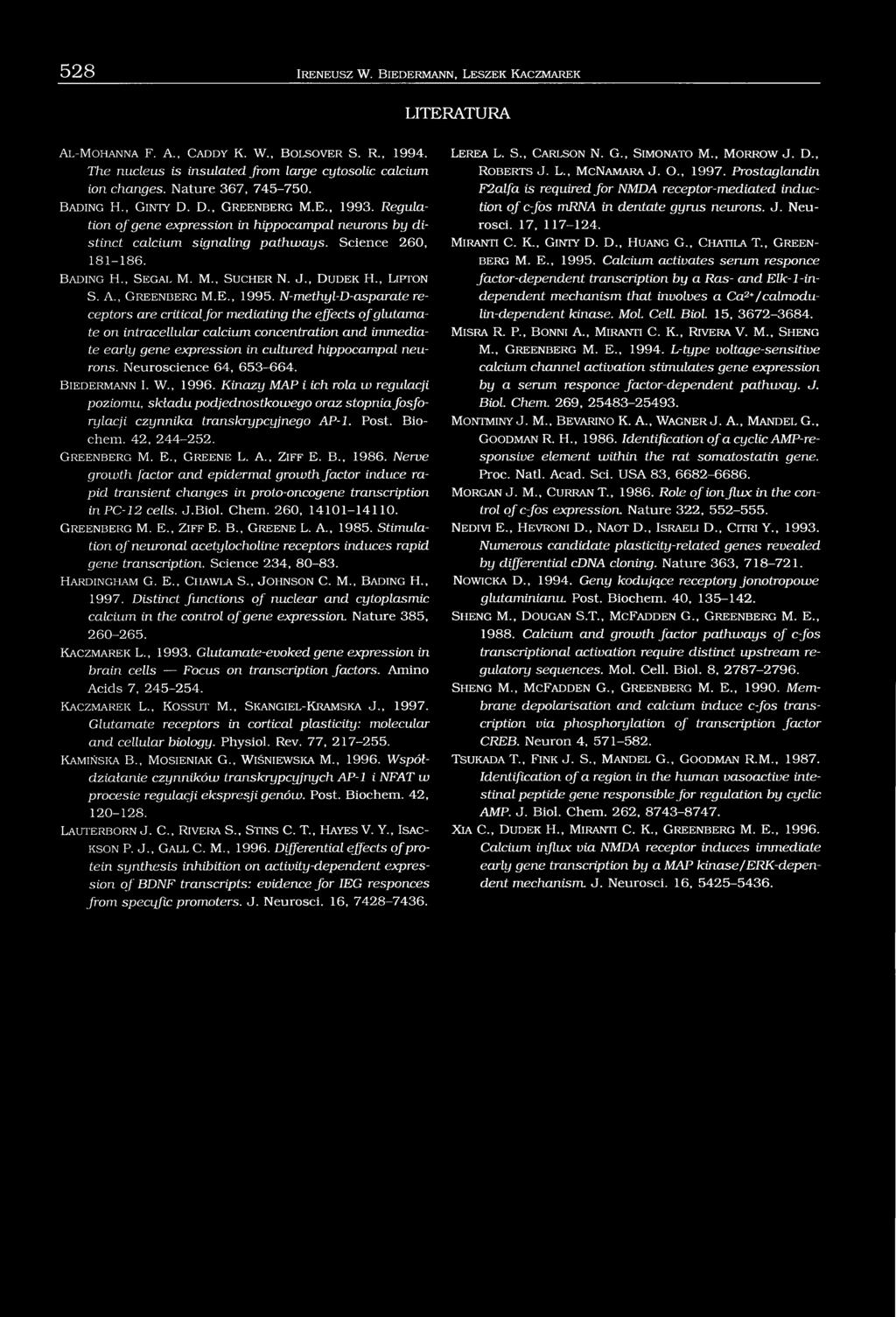 B a d in g H., S e g a l M. M., S u c h e r N. J., D u d e k H., L ip to n S. A., G r e e n b e r g M.E., 1995.
