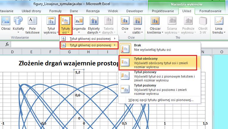 41. Kliknij prawym klawiszem myszki na jednej z wartości osi poziomej i z menu podręcznego wybierz Dodaj główne linie siatki. Kliknij ponownie i wybierz Dodaj pomocnicze ninie siatki.