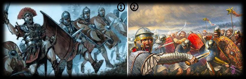 Czyli centurion świecąc przykładem podrywa cały oddział do boju, prowadzi natarcie (poniżej obrazek #1), ale po wstępnym zderzeniu się i chwili walki, podmienia się z legionistą, by z drugiego