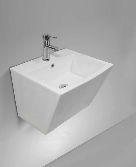 grzybami. Do umywalki Decos można dobrać kompakt WC lub miskę WC wiszącą oraz bidet wiszący lub stojący z tej samej kolekcji.