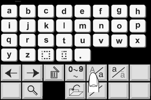 Szycie liter alfabetu Gothic B AB A(F) A B C D E F G H I J K L M N O P Naciśnij przycisk "Font" (wyboru