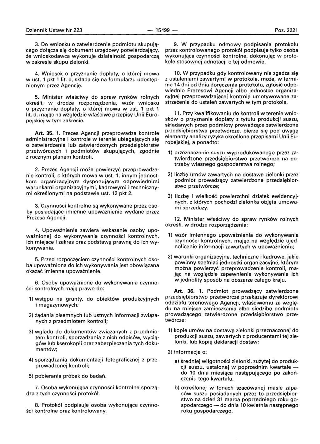 Dziennik Ustaw Nr 223-15499 - Poz.2221 3.