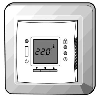 Zmiana ustawień Włączenie trybu ustawiania odbywa się przez naciśnięcie przy pomocy małego śrubokręta. Wyświetlacz będzie pokazywał przemiennie wartość temperatury lub czasu.