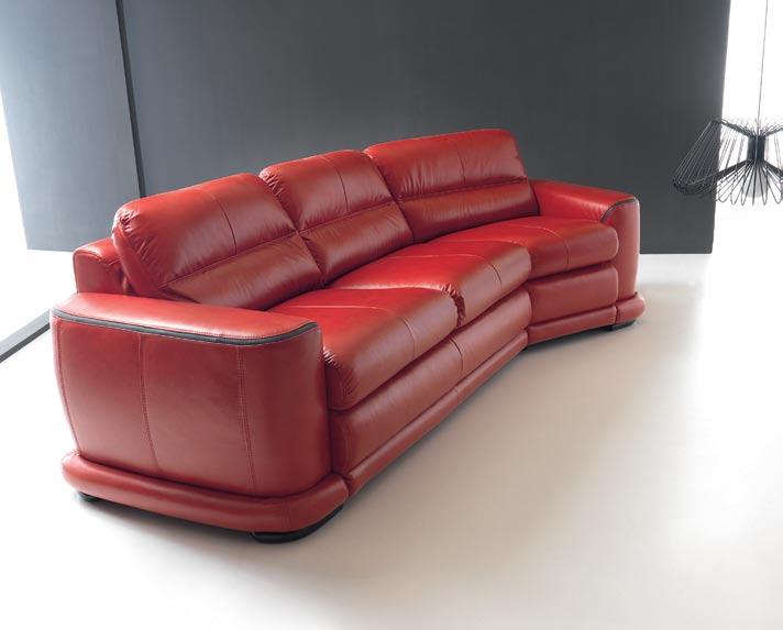 45 sofa 1KL-3FP / skóra G-615, wstawka