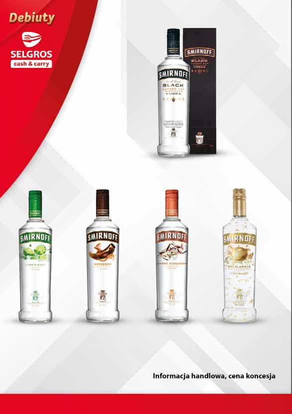 WÓDKA SMIRNOFF BLACK 40% 700 ML 500 ml w cenie: 21.89, z VAT 26.93 sprzedaż po 14435598 29 99 z VAT 36.