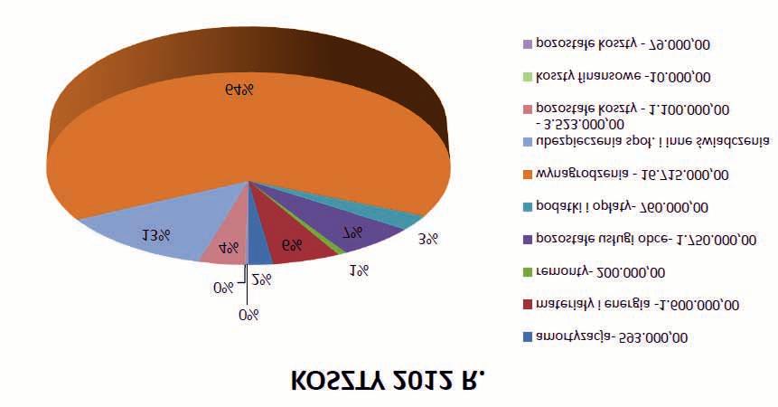 Struktura kosztów WODR w Poznaniu w 2012 roku Rysunek 2 KOSZTY 2012 ROK Źródło: Plan  Jak wspomniano na wstępie obowiązująca obecnie ustawa o jednostkach