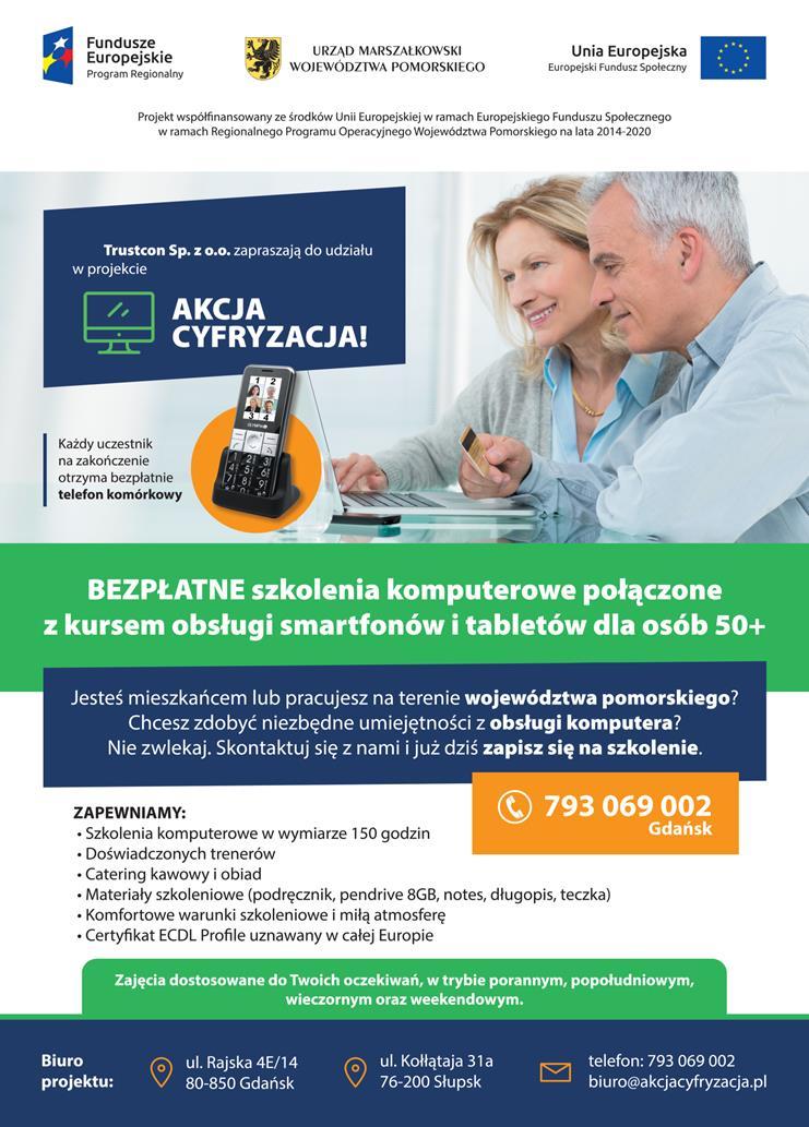 BEZPŁATNE SZKOLENIA KOMPUTEROWE Zapisy