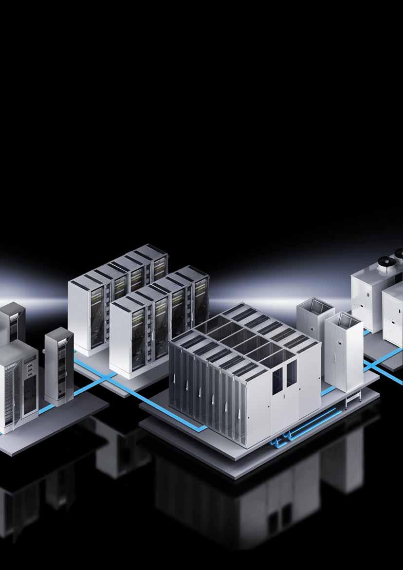 DCIM Data Center Infrastructure Management RiZone idealne wsparcie komponentów infrastruktury IT firmy Rittal Komponenty Rittal od szafy serwerowej, poprzez zasilanie prądem i klimatyzację, aż po