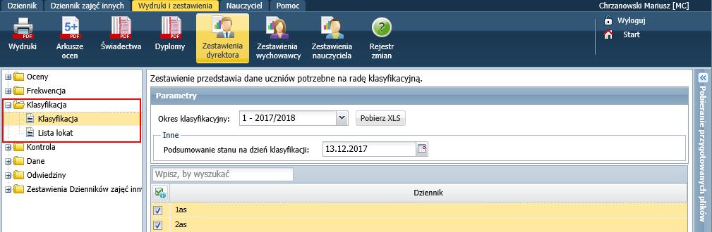 UONET+, wersja 17.09 opis zmian 5 Przykładowy schemat oceny diagnostycznej przygotowany przez firmę VULCAN zostanie udostępniony w późniejszym terminie. 6.