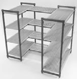 CAMSHELVING BASICS PLUS SERIES AKCESORIA Złącza narożne Wyjątkowa opatentowana konstrukcja zapewnia maksymalne wykorzystanie miejsca na półkach.