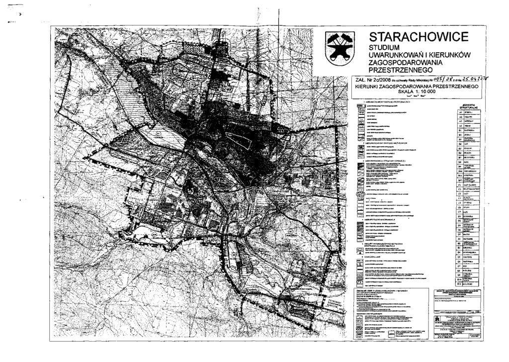 STARACHOWICE STUDIUM UWARUNKOWAŃ l KIERUNKÓW ZAGOSPODAROWANIA PRZESTRZENNEGO ZAŁ. Nr 2C/2008 do uchwały Rady Miejskie) Nr ^/.^/.^.^zdnia.