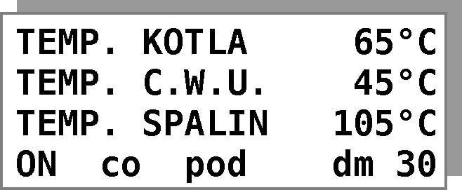 OFF wyłączony (aktywna obsługa stanów alarmowych oraz praca ręczna dmuchawy oraz podajnika) ON włączony UWAGA!