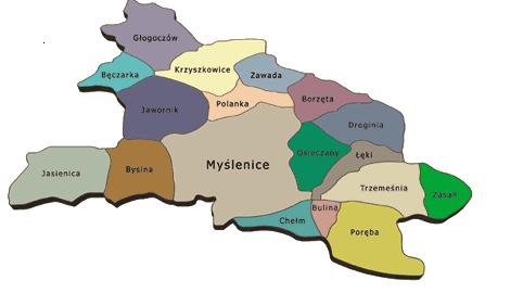 M I A S T O I G M I N A M Y Ś L E N I C E LICZBA MIESZKAŃCÓW Mieszkańcy OGÓŁEM (tys.) Myślenice Miasto (tys.) Myślenice obszar wiejski (tys.