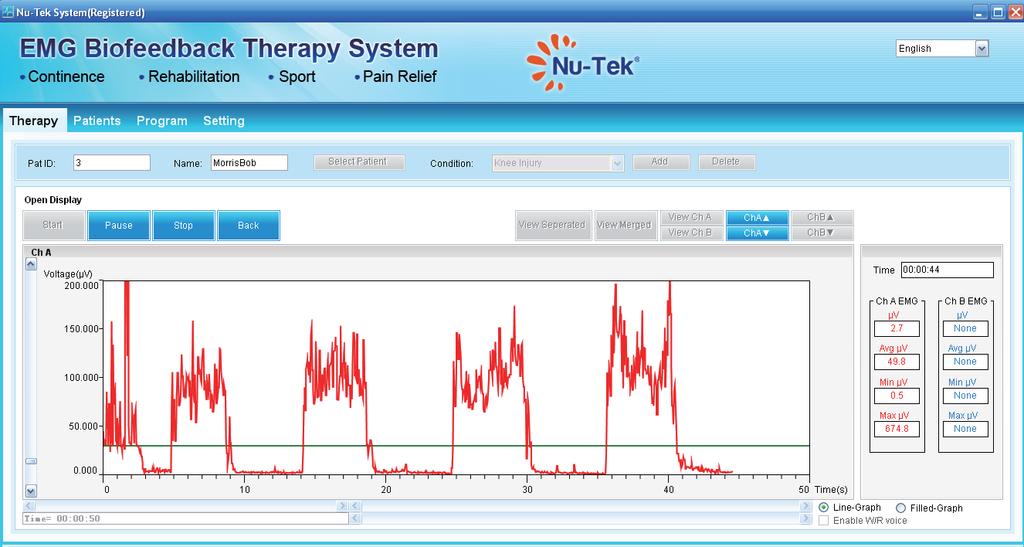 10 6. Protokoły sesji Urządzenie posiada 5 protokołów sesji o charakterze diagnostycznym lub treningowym: Open Display, Work/Rest Assesment, Work/Rest Training, Nu-Tek Control oraz Template Training.