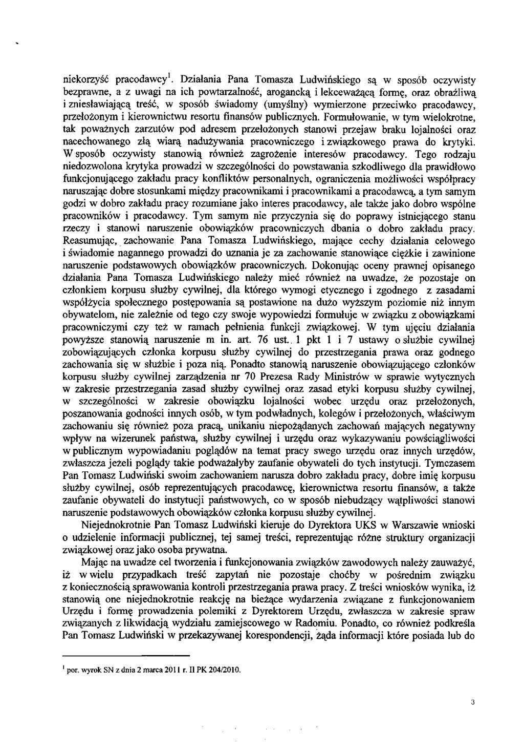 niekorzyść pracodawcy 1.