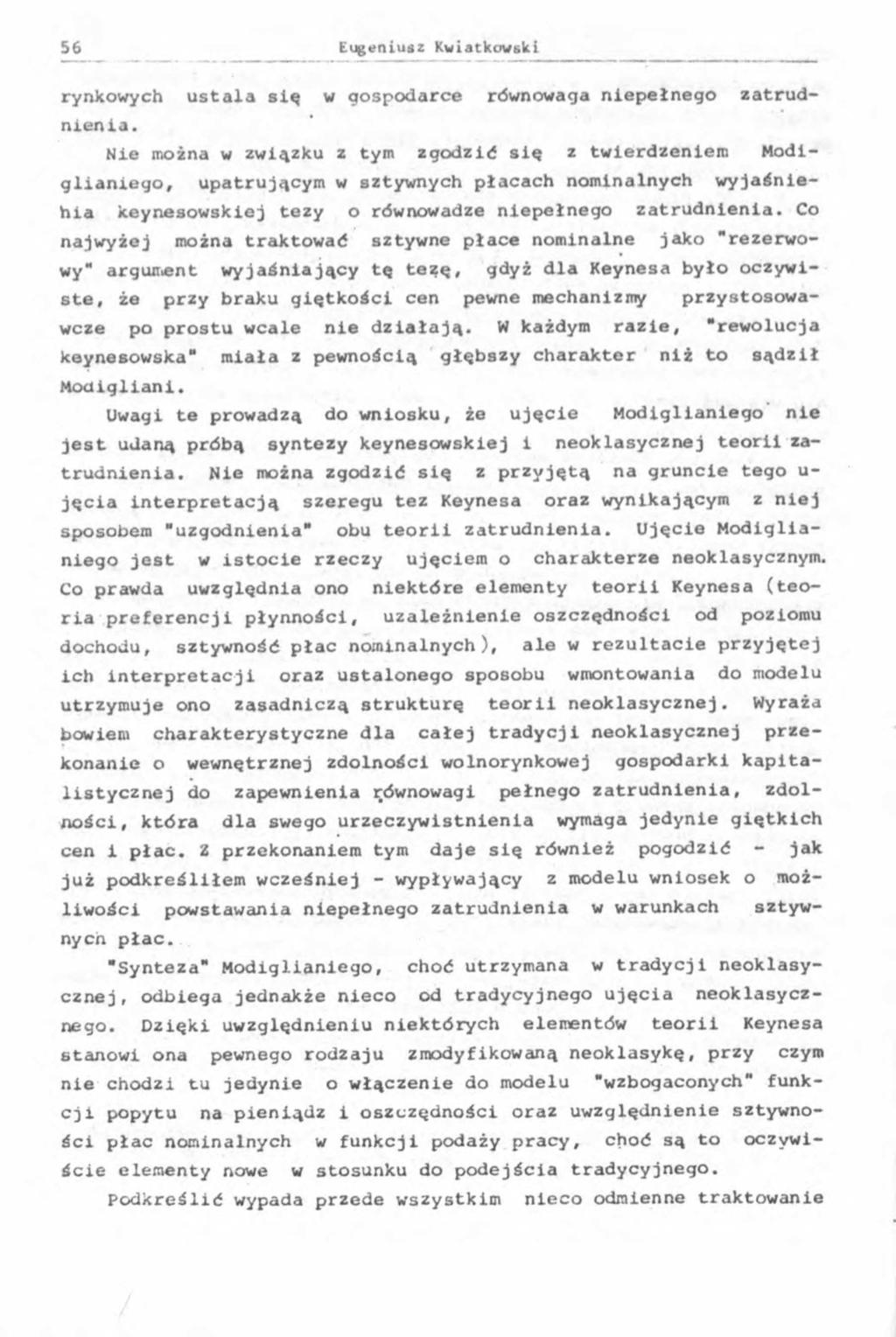 ry n k o w y c h u s t a l a s i ę w g o s p o d a r c e ró w now aga n i e p e ł n e g o z a t r u d - n i e n i a.