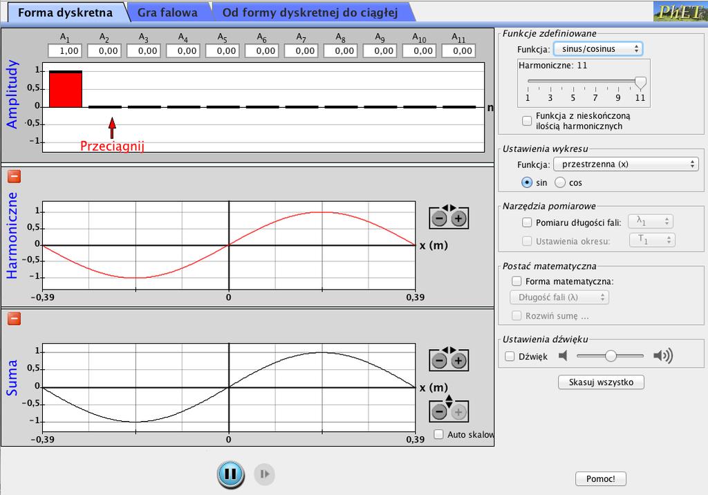 http://epodreczniki.open.agh.edu.pl/openagh-simulation.php?fileid=1097 Dudnienia, modulacja amplitudy W zjawisku interferencji fal możemy wyróżnić przypadki tzw.