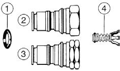 2 HB-2KL01C Korpus wtyku GW 3/4-18 UNF (). 3 HB-2KG01C Korpus wtyku GW 11/16-18 UNF ().