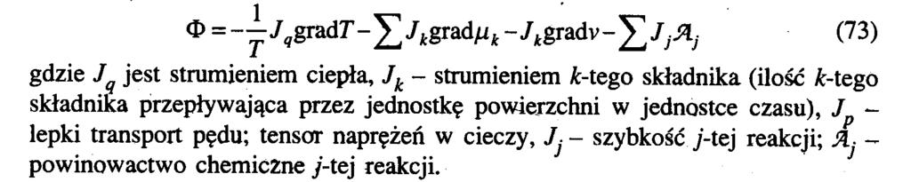 gradient koncentracji (grad ) przepływ pędu - gradient prędkości