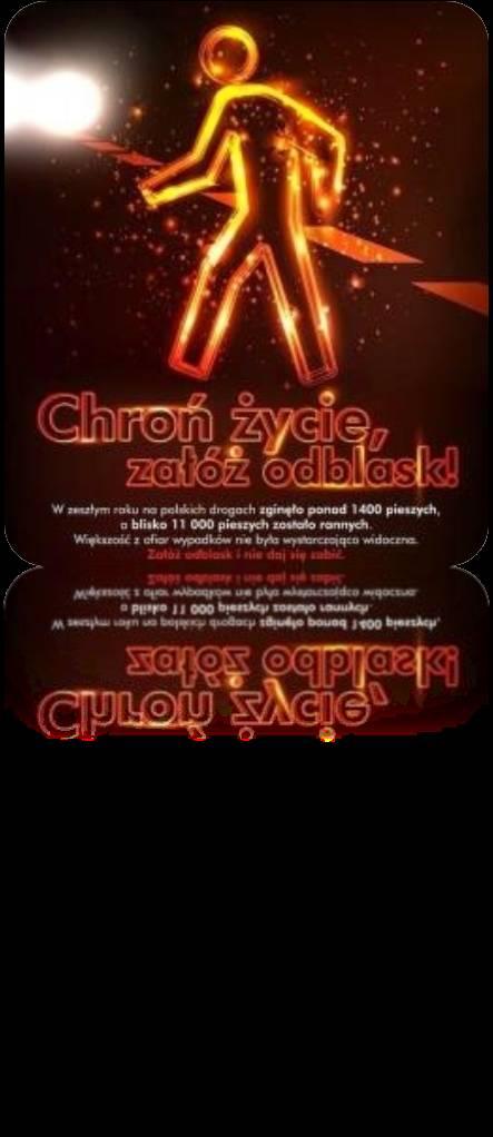 Bezpieczeństwo podczas wypoczynku Do tej pory używanie odblasków dla pieszych poruszających się poboczem drogi było obowiązkowe wyłącznie dla dzieci do 15 lat.