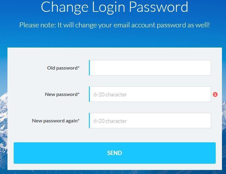 2. W celu zmiany hasła należy postępować zgodnie z poleceniami: Najpierw należy podać stare hasło w polu Old password, a następnie podać nowe hasło w polu New password, a