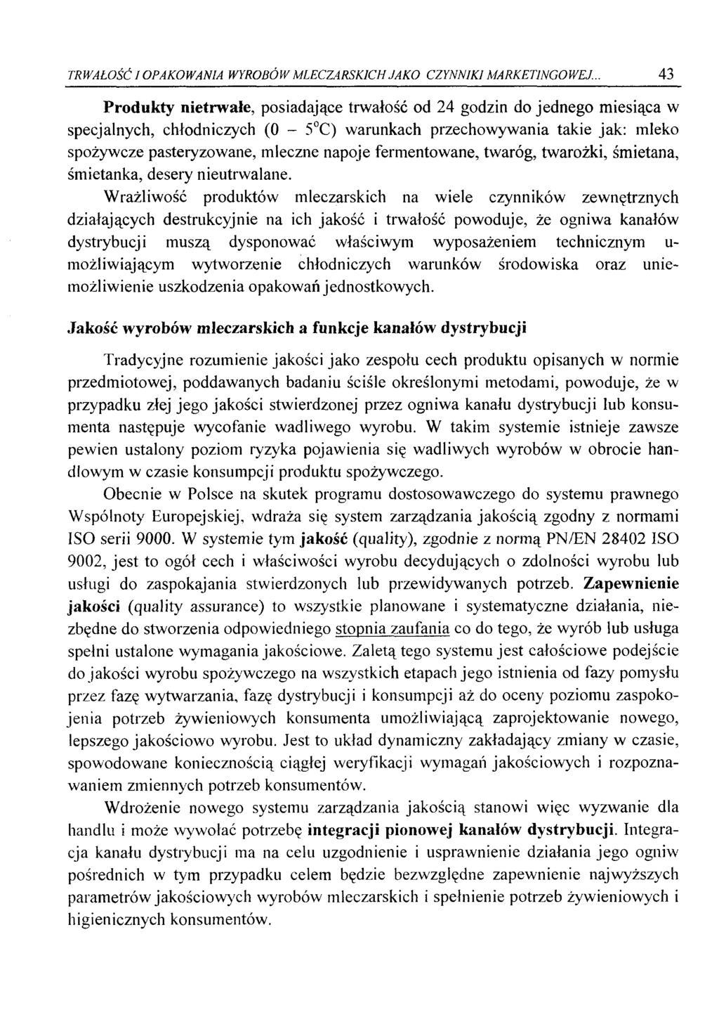 TRWAŁOŚĆ 1 OPAKOWANIA WYROBÓW MLECZARSKICH JAKO CZYNNIKI MARKETINGOWEJ.