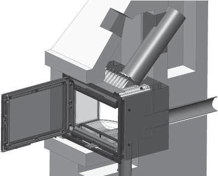 spalin i ewentualny materiał izolacyjny do komina. Fig. 38 B 5.