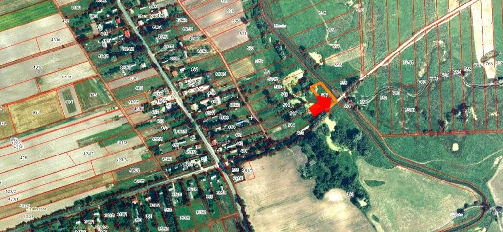 Rys. 1 Działka nr 51 i 554 (wzdłuż rzeki), Siedliszcze BYTYŃ i WOLA UHRUSKA - Teren planowanego zalewu bezpośrednio za starorzeczem od strony północnej w bezpośrednim sąsiedztwie Bugu.