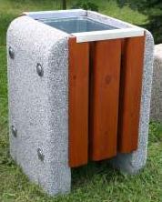 - stal profil zamknięty 50x30x3 mm. -elementy betonowe wykonane z betonu klasy B-25,wytwarzane w formach gumowych zbrojone i impregnowane. Wyrób przystosowany do montażu na stałe.