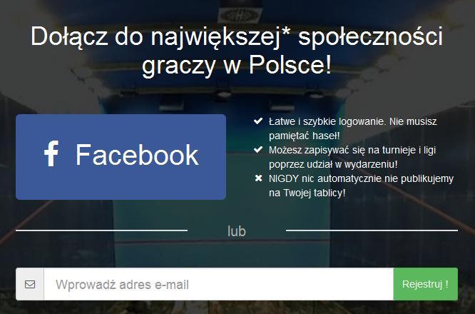 Masz do wyboru dwie opcje: zarejestrować się korzystając z konta Facebook (pobierzemy z niego Twoje dane, dzięki czemu być może