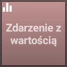 ZDARZENIA Zdarzenie bez wartości: Kafelek, który przy każdym kliknięciu wysyła do sterownika odpowiednie zdarzenie. Kafelek nie zmienia koloru, jest tylko sygnalizacja, że został kliknięty.