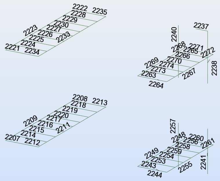 PRZEMIESZCZENIA GRANICZNE Ugięcia uy = 0.3 cm < uy max = L/250.00 = 3.9 cm Zweryfikowano Decydujący przypadek obciążenia: 19 SGU /72/ 1*1.00 + 2*1.00 + 5*1.00 + 13*1.00 uz = 2.2 cm < uz max = L/250.