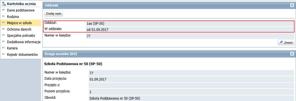 UONET+. Co zrobić, jeśli uczeń zostanie omyłkowo przypisany do niewłaściwego oddziału? 3/5 Kliknij przycisk Zapisz.